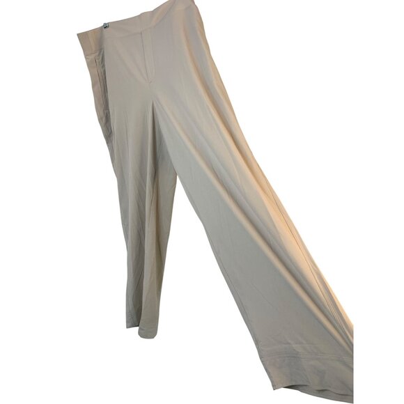 Athleta Brooklyn Heights New Wide Leg Pant Size 20 Recycled Material Beige RZ - Picture 8 of 12